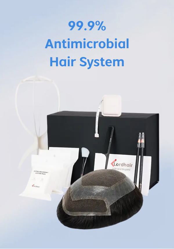 Upgraded Antimicrobial ZyroSen Hairpiece Essentials for New Users - Quick Clip-on, Instant Fit