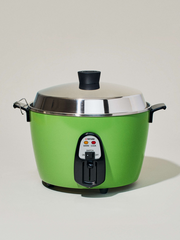 Tatung Electric Rice Cooker and Steamer (11-Cup Stainless Steel), Green