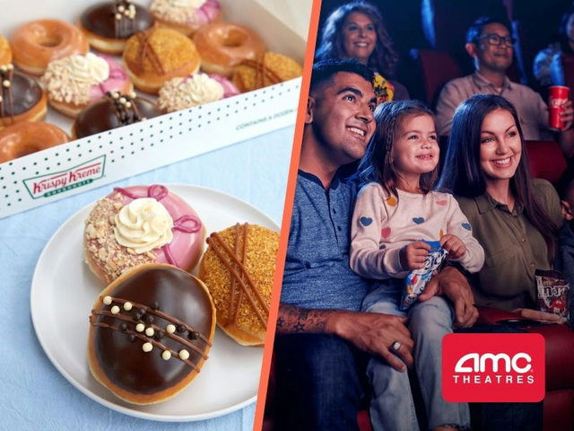 AMC Movie Theatres® Tickets for 2 + $10 Krispy Kreme Gift Card