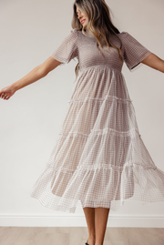 Kotie Gingham Chiffon Dress