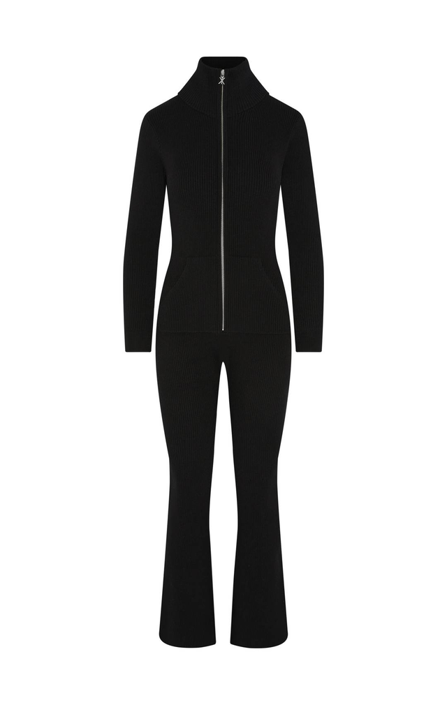 The Rib Highneck Jumpsuit Black