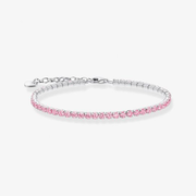 THOMAS SABO Sterling Silver Pink Zirconia Tennis Bracelet A2167-051-9-L19V