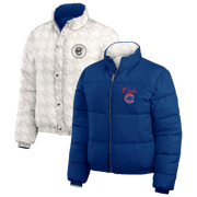 Chicago Cubs Walking Bear Women's Reversible Puffer Jacket by WEAR by Erin Andrews