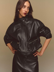 Veda Harrison Leather Oversized Bomber