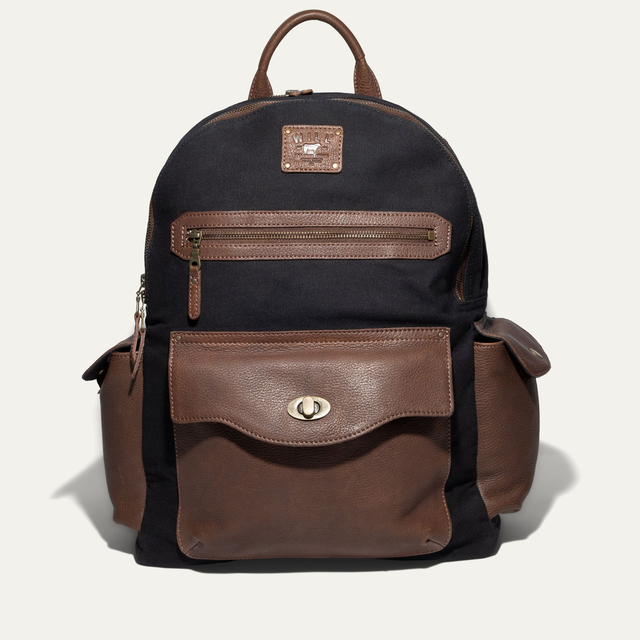 Canvas And Leather Backpack