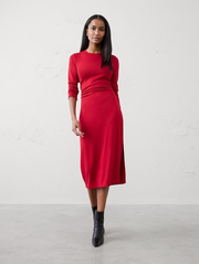 Soft Luxe Shirred-Side Midi Dress