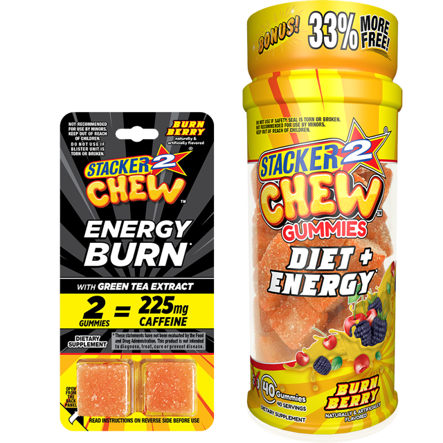 Stacker2 Chew Gummies: Diet & Energy