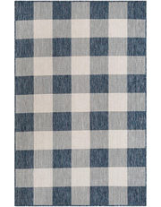 5' 3 x 8' Checkered Indoor / Outdoor Rug