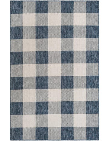 5' 3 x 8' Checkered Indoor / Outdoor Rug