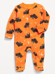Printed 2-Way-Zip Sleep & Play Footed One-Piece for Baby