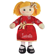 Personalized Rag Doll with Holiday Dress