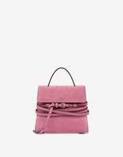 Moschino Tie Me bag in suede Small