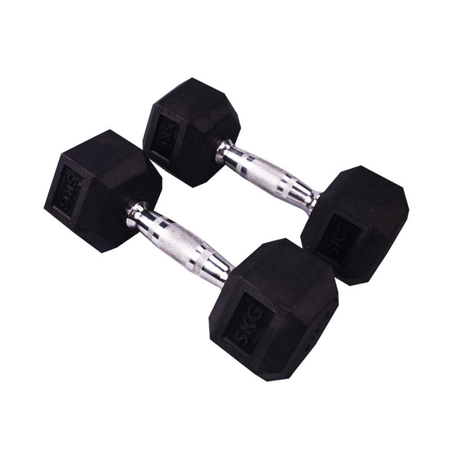 Rubber Hex Dumbbells (Sold in Pairs)