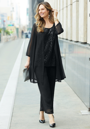 3-Piece Sequin Tank Pant Set