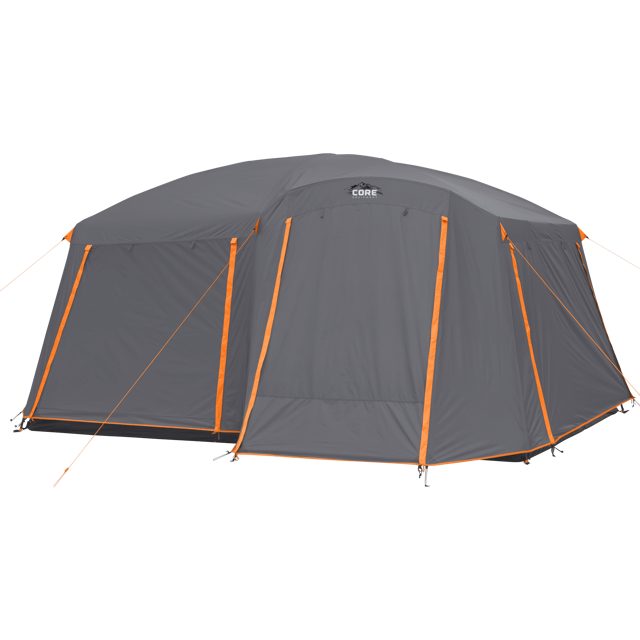 10 Person Straight Wall Cabin Tent with Full Rainfly 14' x 10'