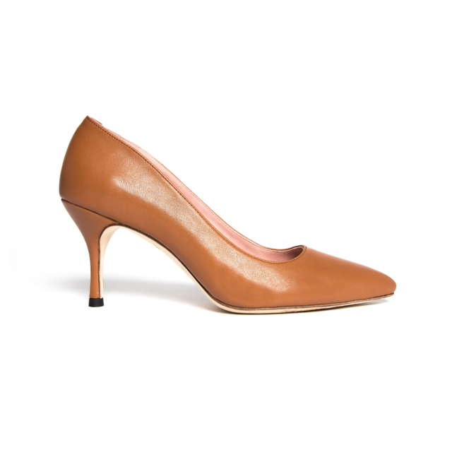 Courageous Caramel Leather Pump