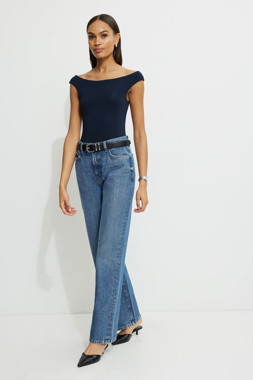 Off Shoulder Jersey Bodysuit