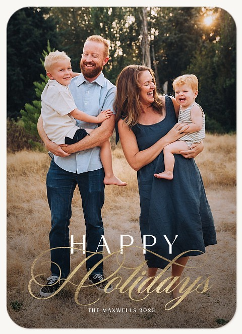 Swirling Script | Photo Holiday Cards