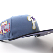 Philadelphia Phillies 1996 All Star Game 59Fifty New Era Fitted Hat (Faded Blue Black lavender Under Brim)