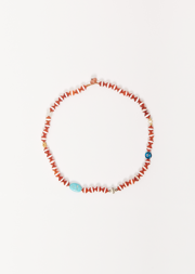 Brown Agate Stripe Beaded Necklace 80 45cm