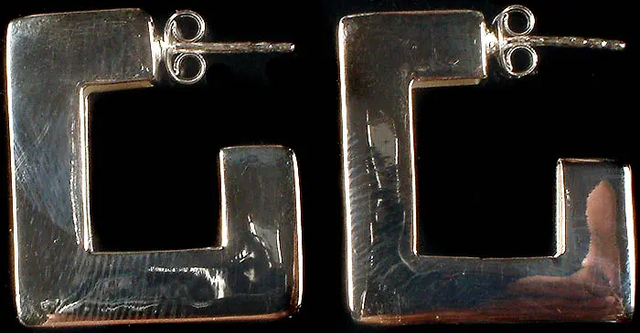 Designer Sterling Hoops