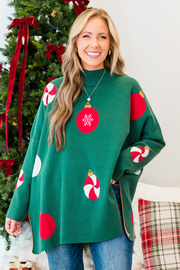 Everything And More Sweater, Green Ornament