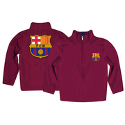 Barcelona Vive La Fete Toddler Performance Quarter-Zip Pullover Top - Maroon