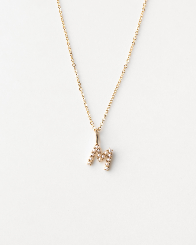 Pearl Initial Necklace