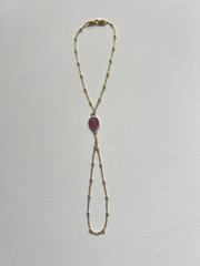 Ruby Topaz Hand Chain