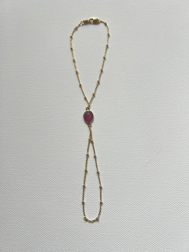 Ruby Topaz Hand Chain