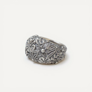 Vintage Florals Statement Ring  (Sterling Silver)