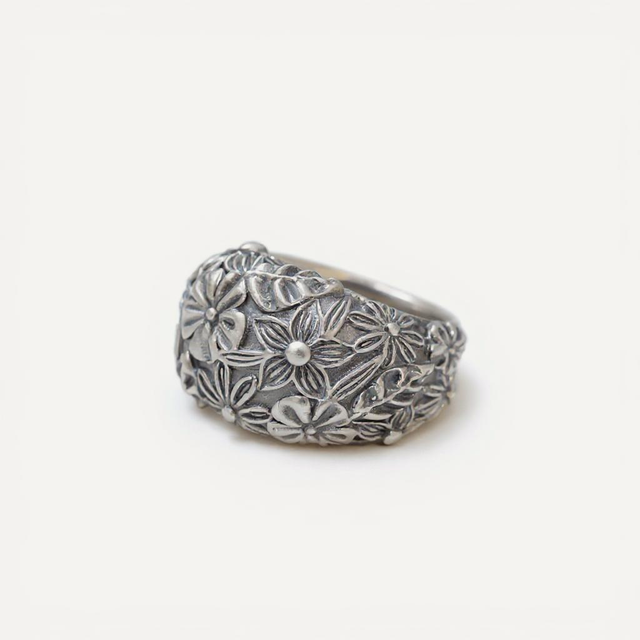 Vintage Florals Statement Ring (Sterling Silver)