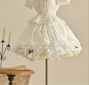 Sky Rabbit - Floral Lolita Petticoat with Detachable Trim