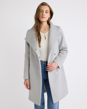 Wool-Blend Winter Coat with Polyfill Lining