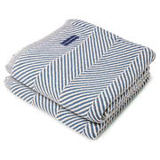 Monhegan Cotton Throw Without Fringe - Indigo