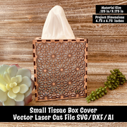 Small Tissue Box Cover Laser Cut file