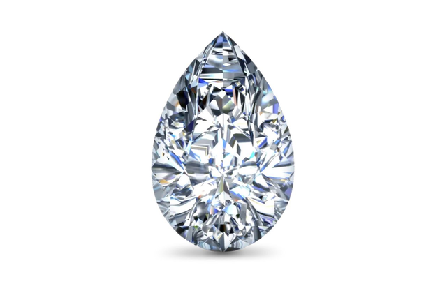 11.08 Carat Pear Lab Grown Diamond E Color VVS2 Clarity Very Good Cut