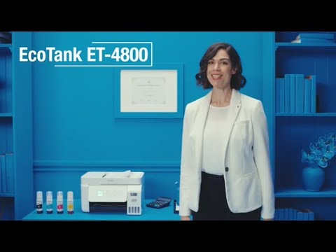 EcoTank ET-4800 Wireless All-in-One Cartridge-Free Supertank Printer with Scanner, Copier, Fax, ADF and Ethernet - Certified ReNew