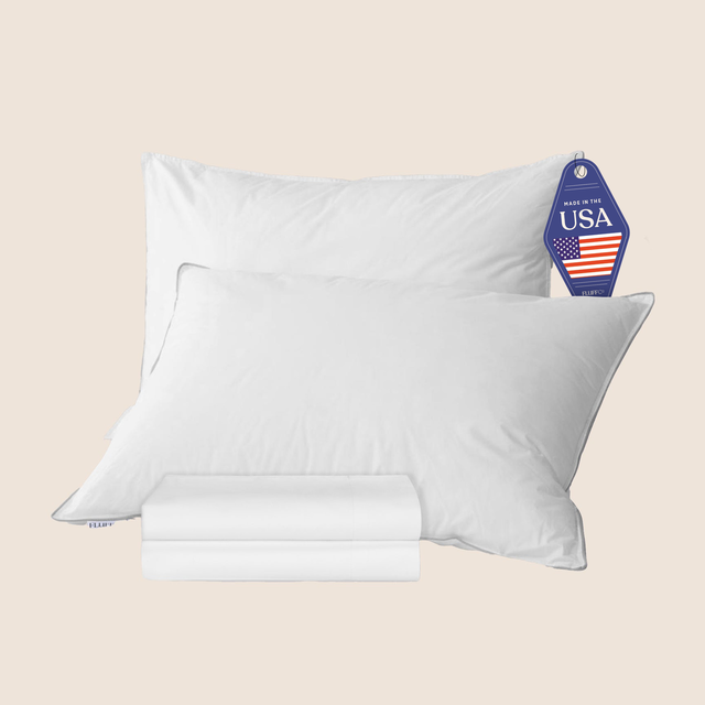 2x Hotel Pillows & Pillowcase Set (Down Alternative)