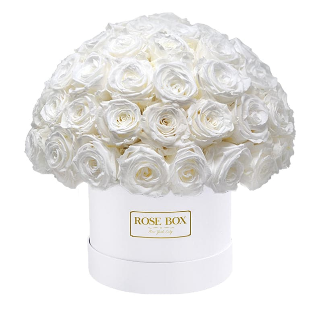 Custom Signature Extra Large Half Ball of 80 Roses