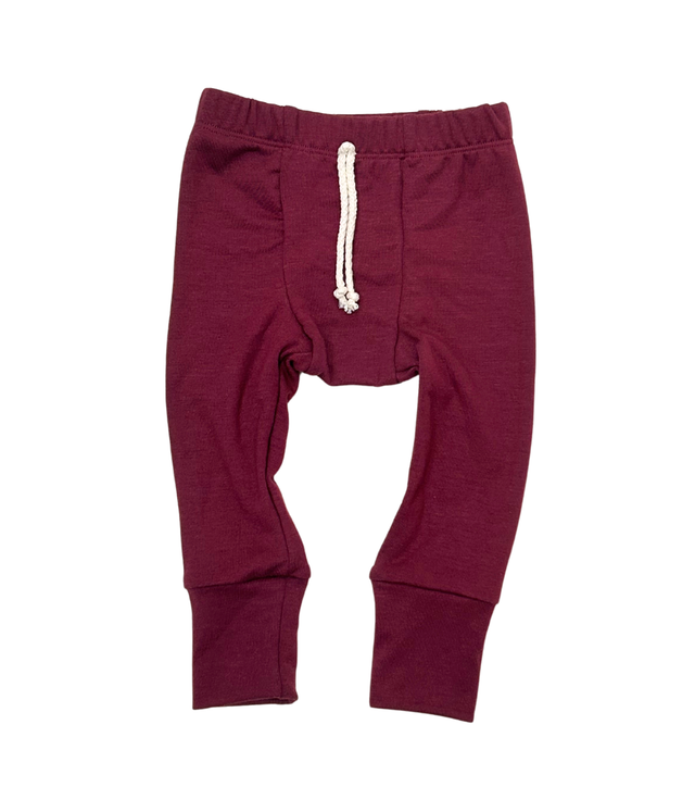 rib knit pant PREORDER - cranberry