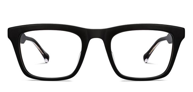 Black Rectangle Full Rim Unisex Eyeglasses by John Jacobs-206363