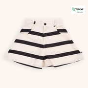 CARLIJNQ stripes black - wide shorts