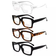 4 Pack Thicker Frame Design Bifocal Reading Glasses BR9107