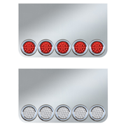 Stainless Steel 20" Drop Rear Center Panel with Rounded Corners & 4" LEDs