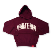 Marathon Vintage Arch Hoodie - Maroon/Cream
