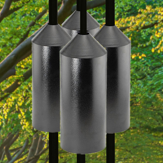 Audubon Torpedo Squirrel Baffles Black 6 dia Pack of 4