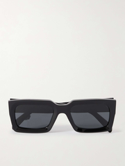 Bold square-frame acetate sunglasses