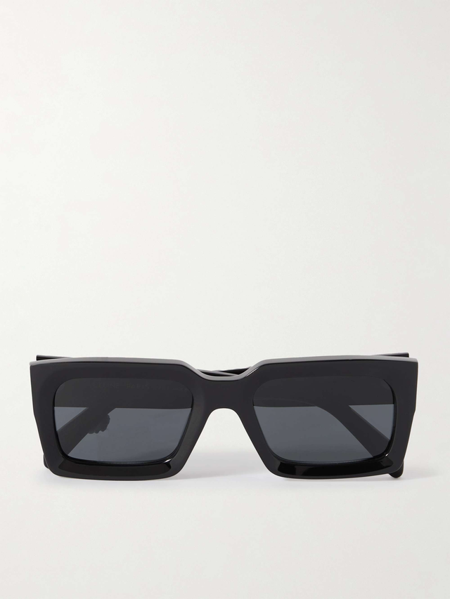 Bold square-frame acetate sunglasses
