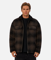 The Sacramento Zip Front Jacket - Brown Black